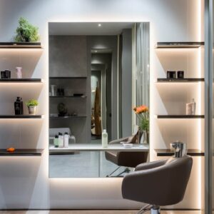 led barber mirror