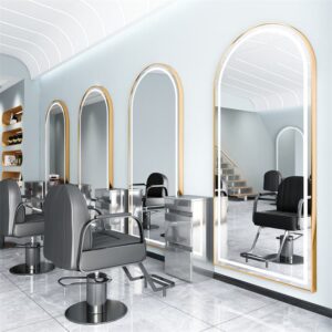 led lighted salon mirror full length