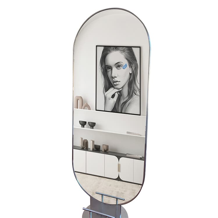 salon stations with mirror