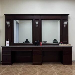 rustic salon stations