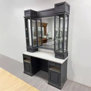 salon station with drawers