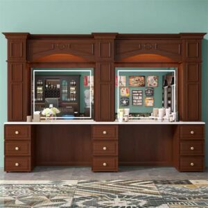 wood barber stations